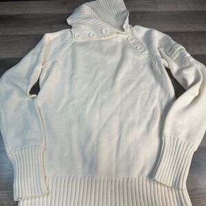 Calvin Klein Off-White Cowl Neck Sweater
